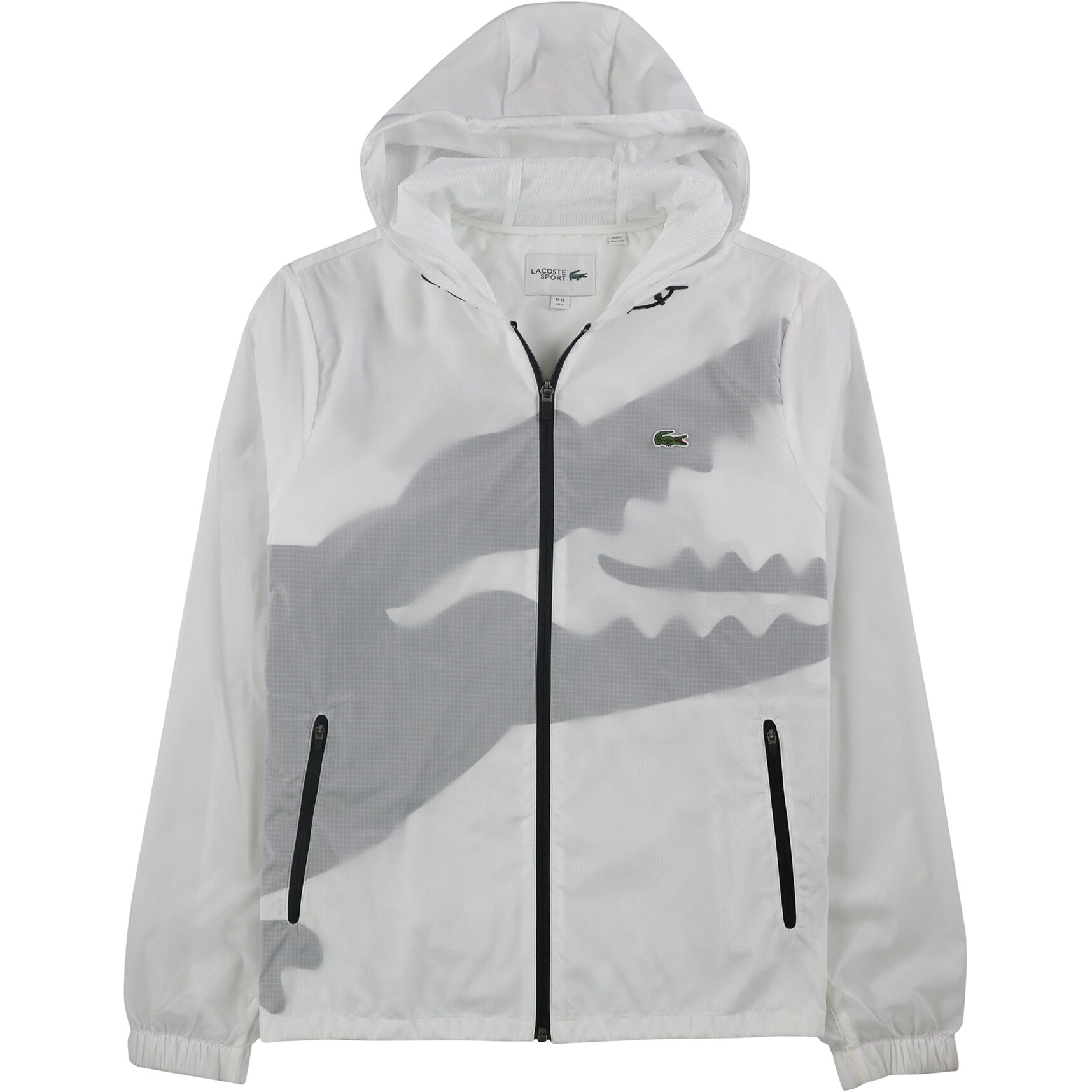 mens white lacoste jacket