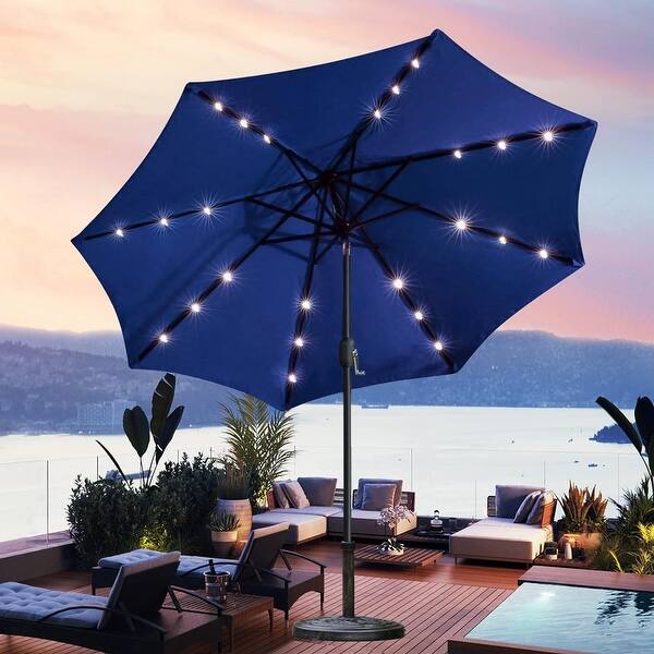 colourful patio umbrellas Rainbow Crank & Tilt Round Patio Umbrella, 7.5'