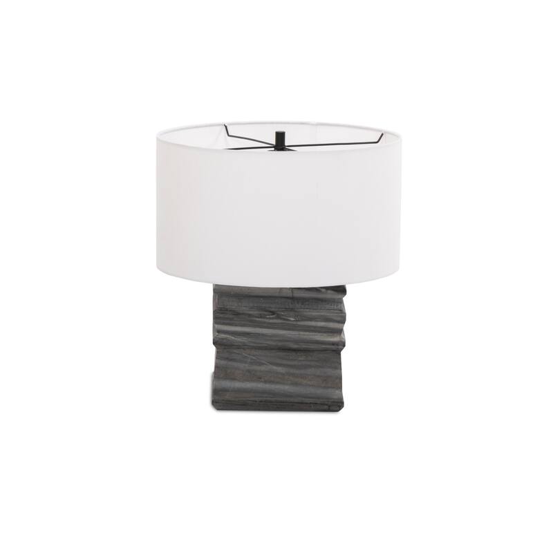Walsh Table Lamp-Slate Grey Marble