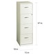 preview thumbnail 13 of 12, Space Solutions Pearl White 4 Drawer Metal Vertical File Cabinet