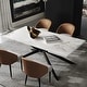 preview thumbnail 6 of 40, 110.24'' Extendable Rectangular Sintered Stone Dining Table For 6-10 People