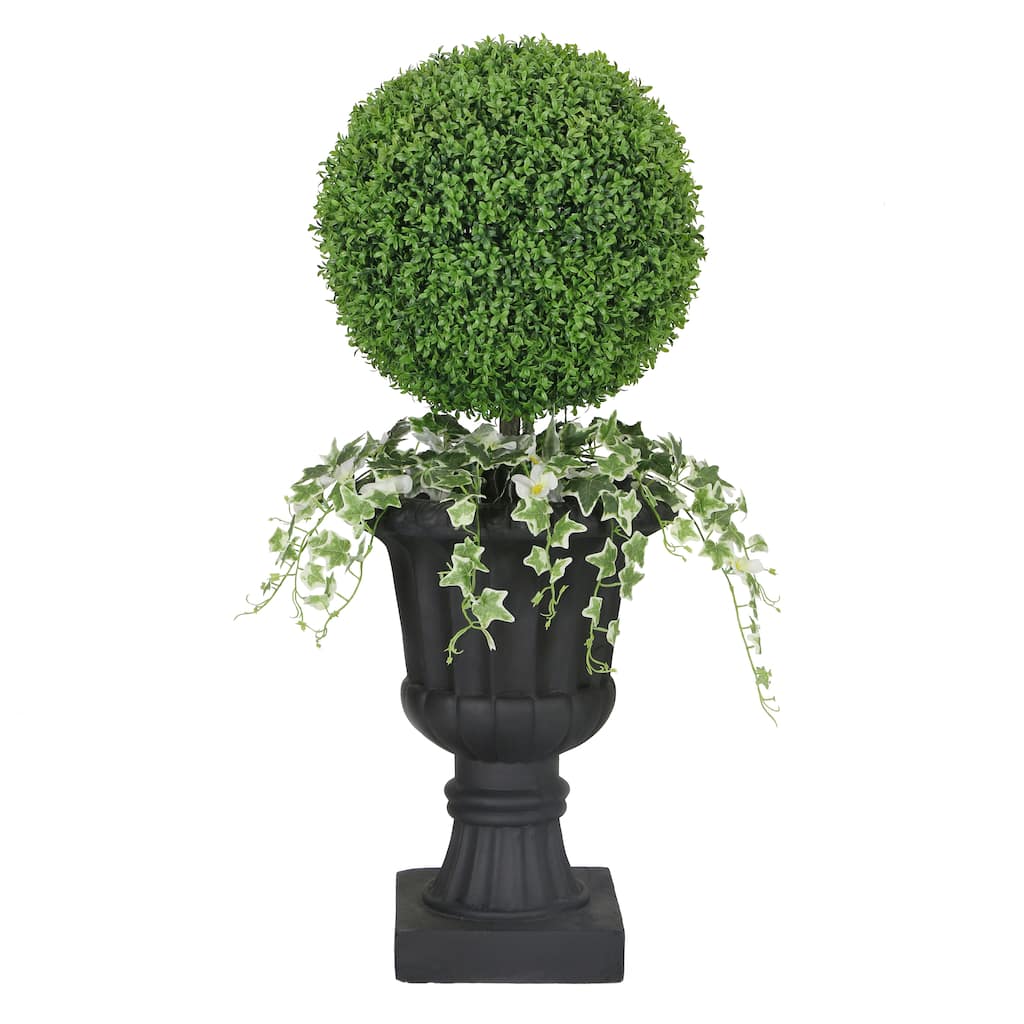 Puleo International 41" Topiary Boxwood Artificial Tree
