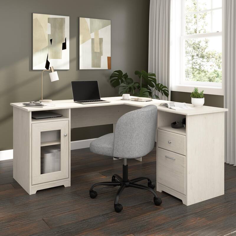 Cabot 60W L Shaped Computer Desk with Storage by Bush Furniture