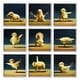 preview thumbnail 8 of 17, Stupell Yoga Chicks Funny Farm Animals Tranquil Stretching Birds 9pc Multi Piece Framed Wall Art Set - Multi-Color Grey