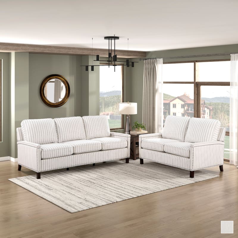 Ferron 2-Piece Fabric Living Room Sofa Set