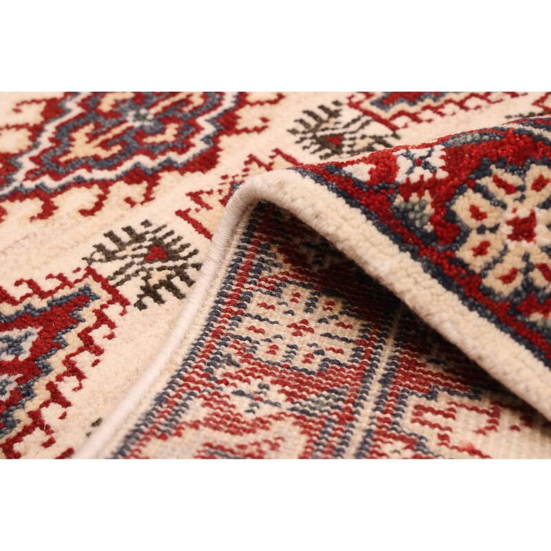 ECARPETGALLERY Hand-knotted Jules Serapi Cream Wool Rug - 2'7 x 7'9