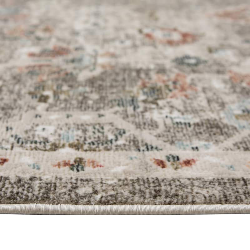 HomeRoots Medallion Transitional Runner Area Rug - 94.00 in. x 30.00 in. x 0.30 in.