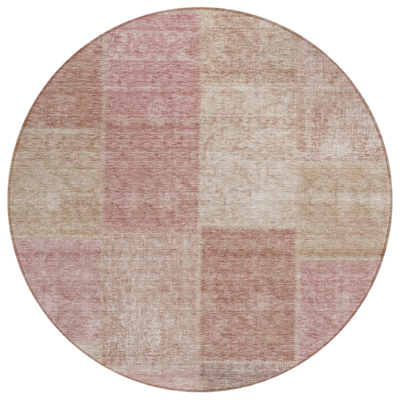 HomeRoots Patchwork Transitional Rectangle Outdoor Rug