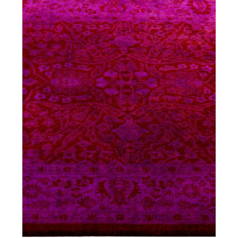 Overdyed One-of-a-Kind Hand-Knotted Area Rug - Red - 3' 0" x 7' 4"