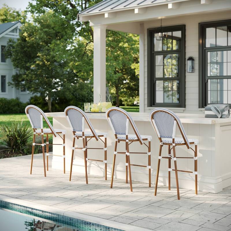 Martha Stewart All-Weather Stackable Patio Bistro Bar Stool - 18.5"W x 23.25"D x 45.75"H