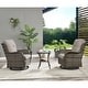 preview thumbnail 75 of 110, Pocassy 3-Piece Outdoor Swivel Bistro Set, Wicker Rocking Chairs