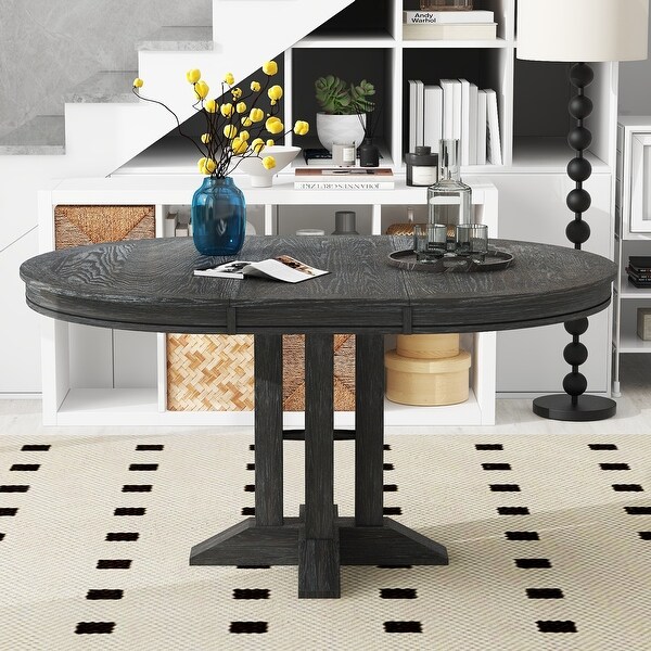 Farmhouse black dining table cheap