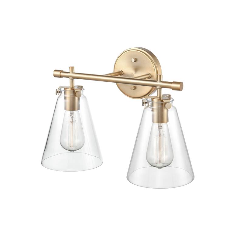 Millennium Lighting Aliza 2 Light Bathroom Vanity Fixture with Clear Glass Shades