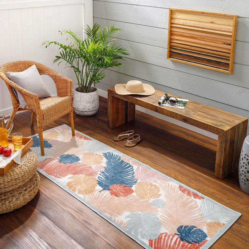 Livabliss Cabo Indoor/ Outdoor Palm Area Rug