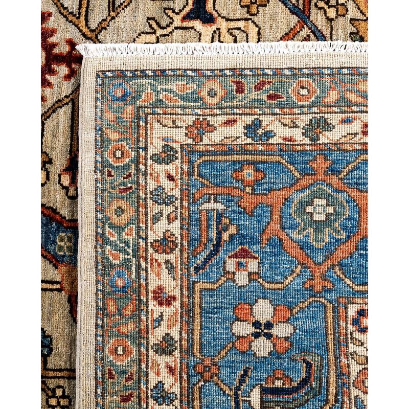 Serapi One-of-a-Kind Hand-Knotted Area Rug - Light Gray, 8' 0" x 9' 10" - 8' 0" x 9' 10"