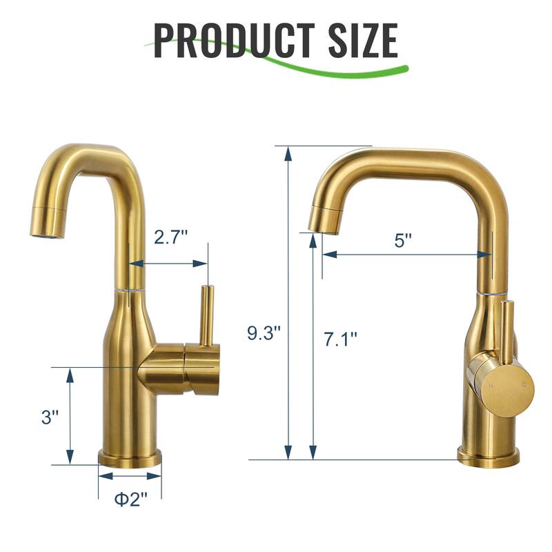 WOWOW Single Handle Bar Faucet With Swivel Spout