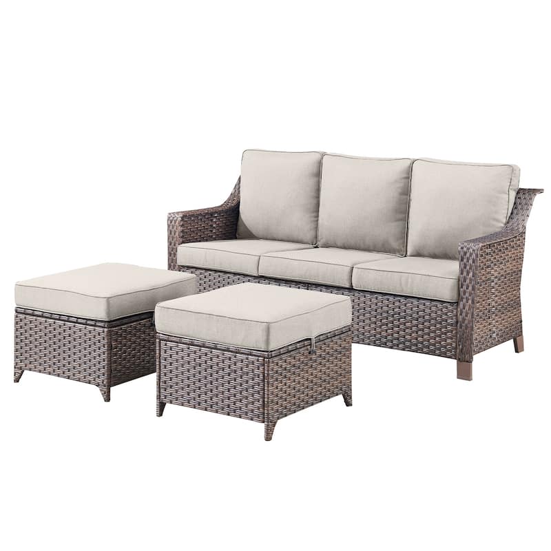 Outside Patio Sofa Chair Set with Cushions