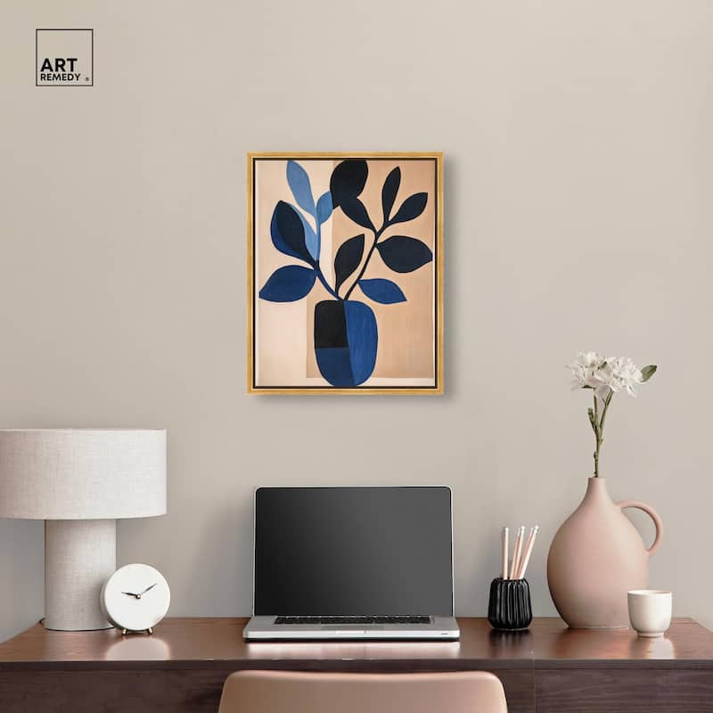 Blue Matisse Jar II Canvas by Art Remedy