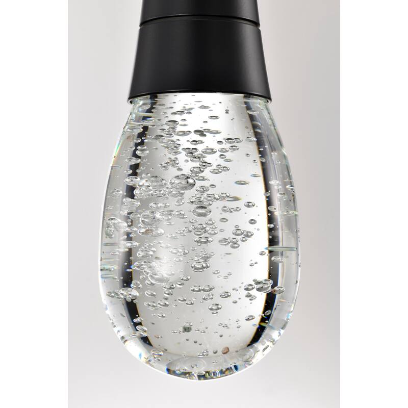 Lacey 4 Inch LED Pendant RGB/TW Starfish Enabled Matte Black with K9 Bubble Crystal