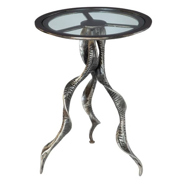 slide 1 of 1, Hekman Accents Aluminum Antler Table Antique Nickel