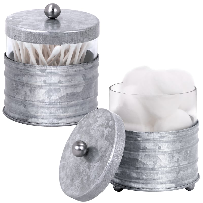 Autumn Alley Galvanized Bathroom Apothecary Jars Set, Farmhouse