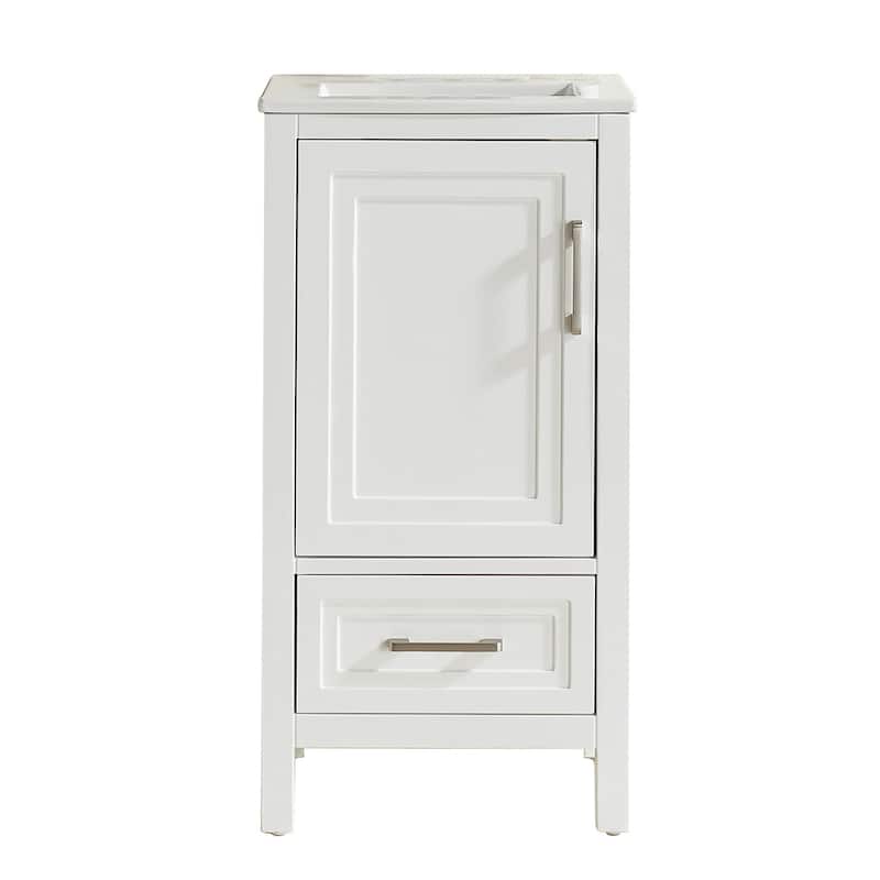Fully Assembled 18" Freestanding Single Bathroom Vanity with Top