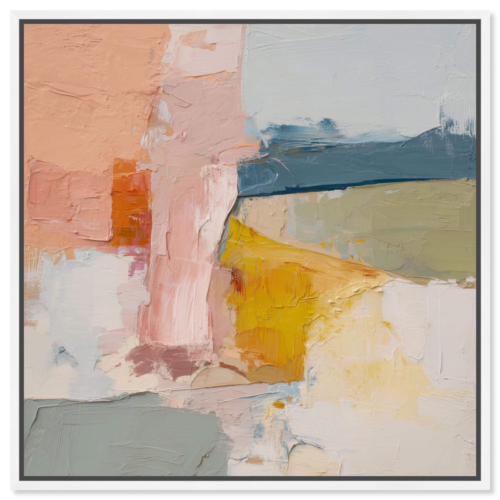 Soft and Vibrant IV Bathroom Wall Art Canvas Print by Art Remedy