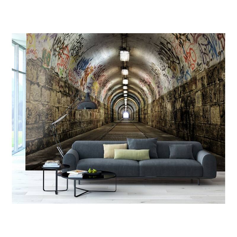 Graffiti Tunnel Wall Mural