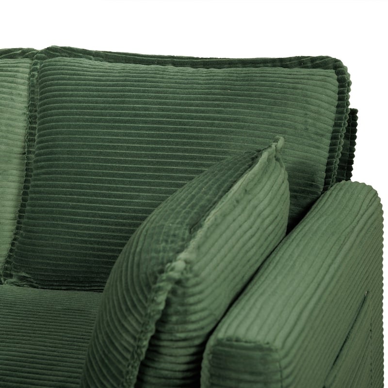 48.03" Soft Corduroy 2-Seater Sofa with Side Storage Pocket