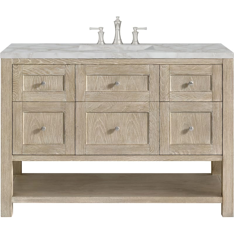 James Martin Vanities 330-V48-FVSL Breckenridge 48" Free Standing - Whitewashed Oak