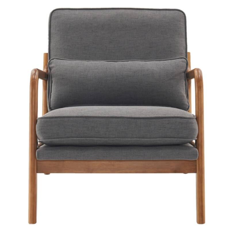 Oak Armrest Oak Upholstered Single Lounge Chair Indoor Lounge Chair - 25.59"L x 29.53"W x 31.89"H