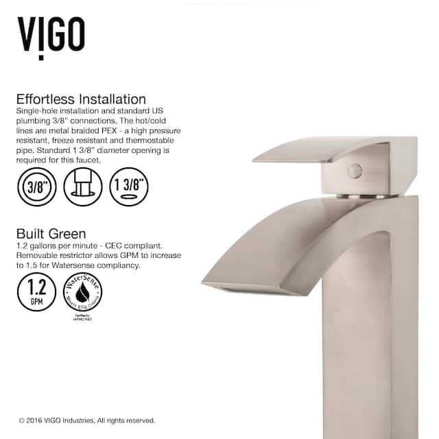 VIGO Duris Vessel Bathroom Faucet