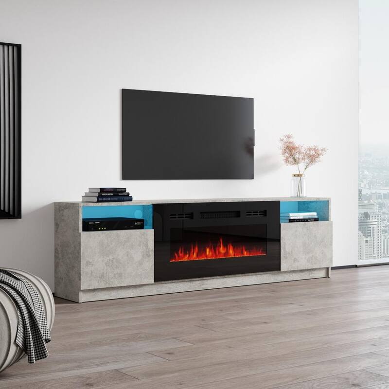 Strick & Bolton Amsden Electric Fireplace TV Stand