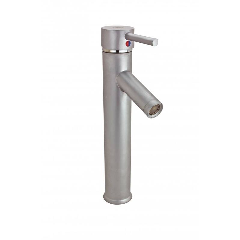 Single Lever Faucet Brass Body with Satin Nickel Finish 11.75in. H Renovators Supply