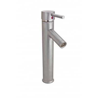 Single Lever Faucet Brass Body with Satin Nickel Finish 11.75in. H Renovators Supply