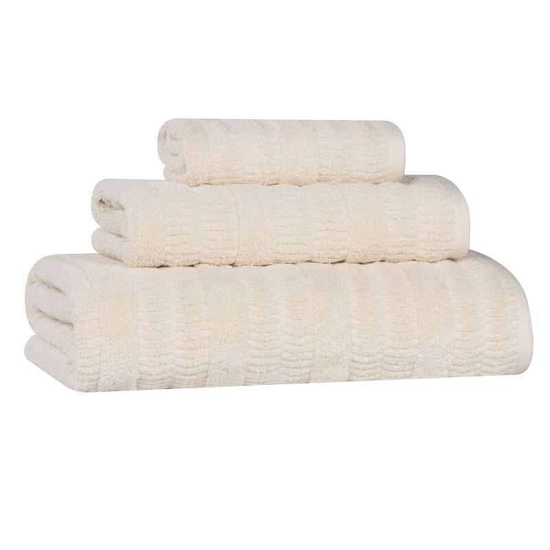 Superior Mika Smart Twist Viscose Cotton Blend 3 Piece Towel Set