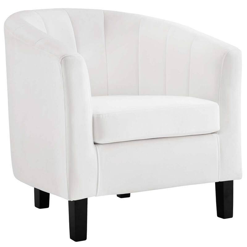 Silver Orchid Streitmann Channel Tufted Velvet Armchair (Set of 2)