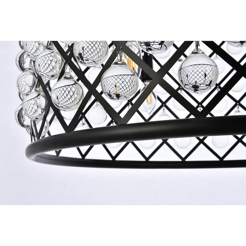 Royce Edge 8-Light Matte Black Chandelier