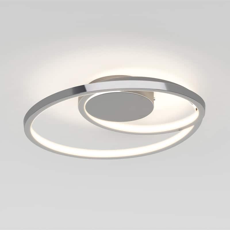 Artika Salto LED Integrated Flushmount, Chrome