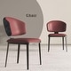 preview thumbnail 13 of 11, Modern Upholstered Leather Dining Chairs Ergonomic Kitchen Chairs with Metal Legs - 20.07"Wx18.89"Dx31.88"H Red