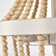 Wood Bead Chandelier 3-Light Wood Bead Light Boho Pendant Light