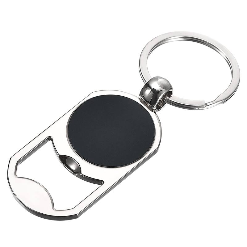 Bottle Opener Keychain, Stainless Steel Flat Beer Bottle Opener Silver