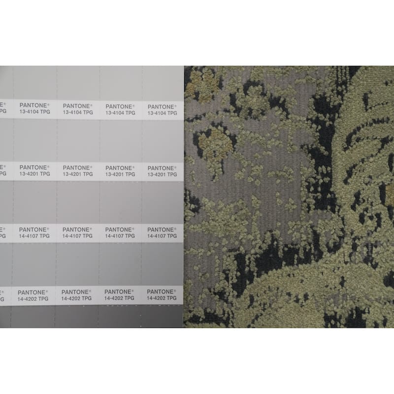 Machine Made Oriental Polyester Carpet Traditional Floral Green Tabriz Area Rug - 7' 5'' X 5' 2''