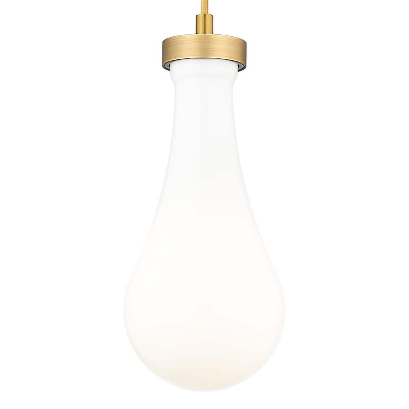 Innovations Lighting 451-1P-G451-5GWH Owego 5" Wide Mini Pendant with - Brushed Brass