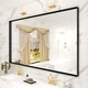 preview thumbnail 43 of 78, Extra Large Metal Frame Wall Mirror Black Tempered Glass for Bathroom 36x60