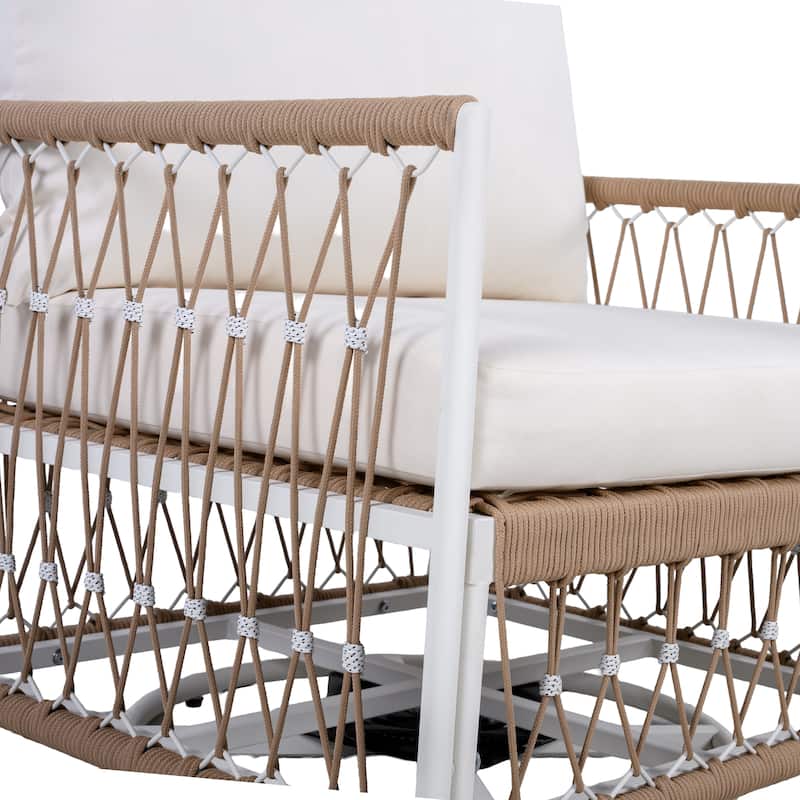 Christopher Knight Home - Amarantha 360° Swivel Bohemian Steel Outdoor Lounge Chair(Set of 2)