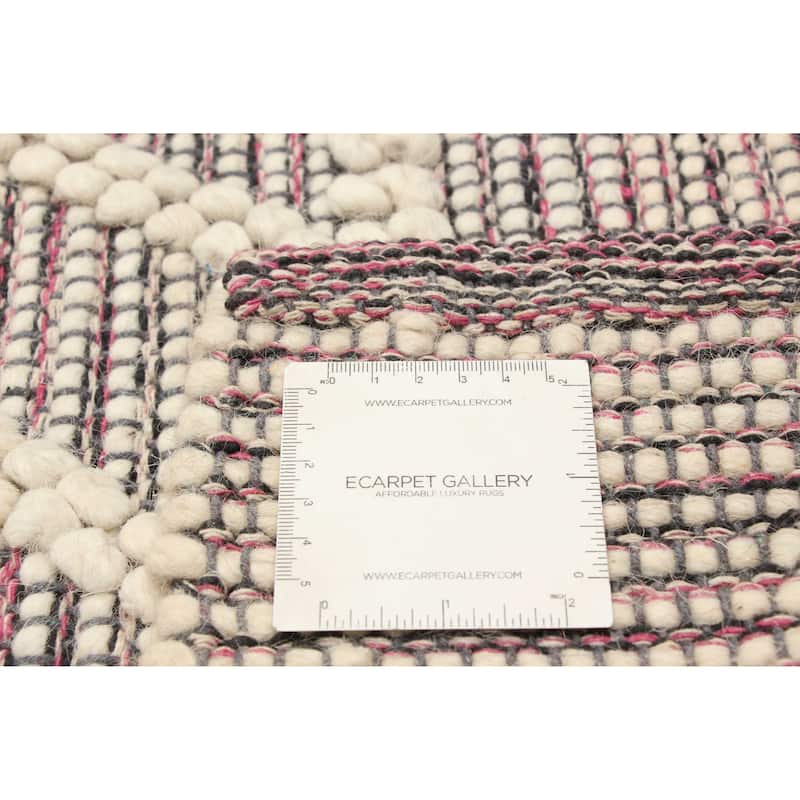 ECARPETGALLERY Braid weave Sienna Cream Wool Rug - 4'11 x 8'3