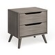 preview thumbnail 5 of 31, Bodo Mid-century Modern Wood 2-Drawer Nightstand by Carson Carrington