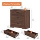 preview thumbnail 57 of 71, WAMPAT Mid Century Modern Dresser, 31.9" Tall Storage Cabinet with Drawers