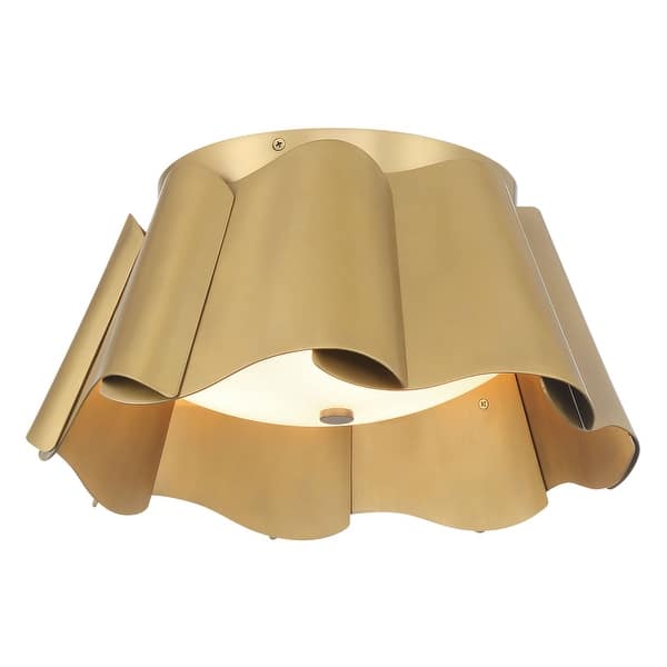 slide 2 of 7, Minka Lavery 3955 Waveform 3 Light 14" Wide Semi-Flush Ceiling Fixture